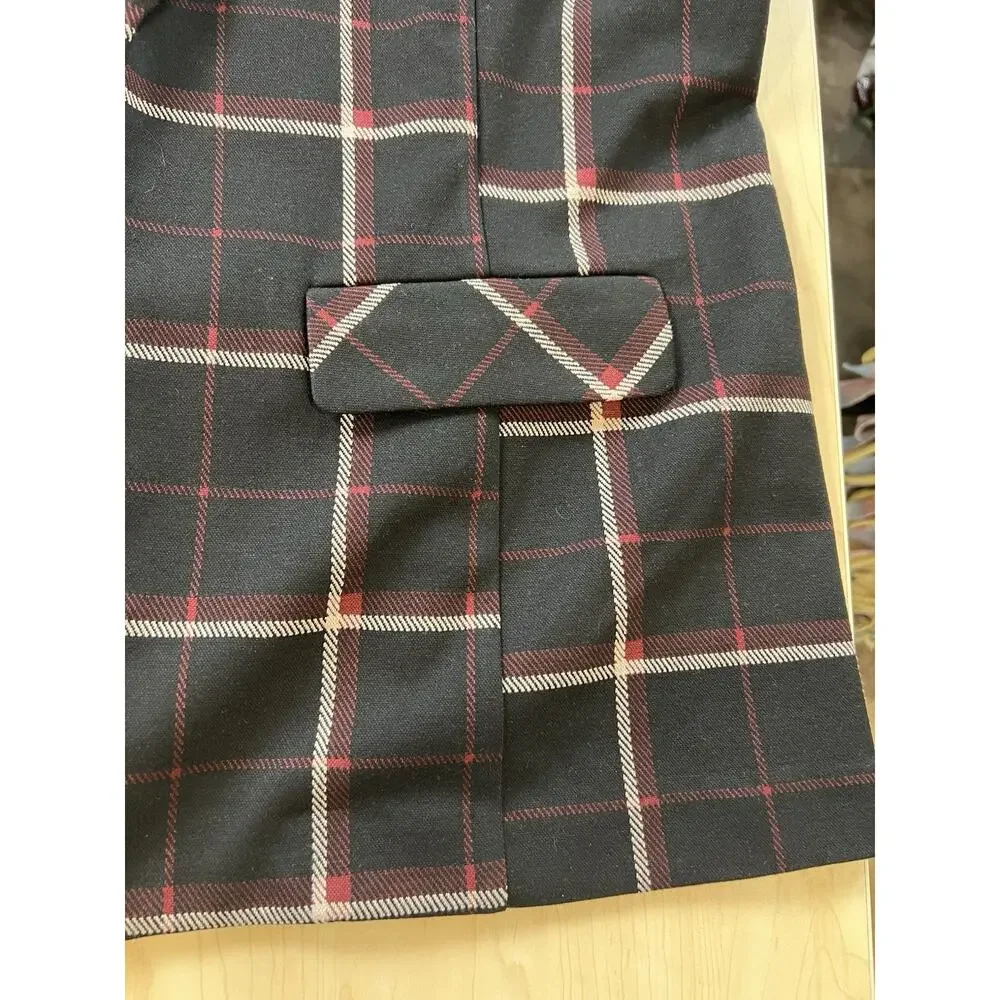 Liverpool Los Angeles Boyfriend Blazer Plaid Open Front Relax Pockets Women's XL